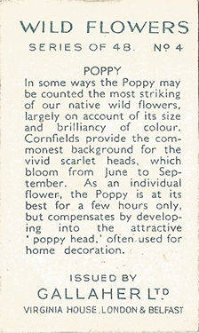 Gallaher Wild Flowers 1939